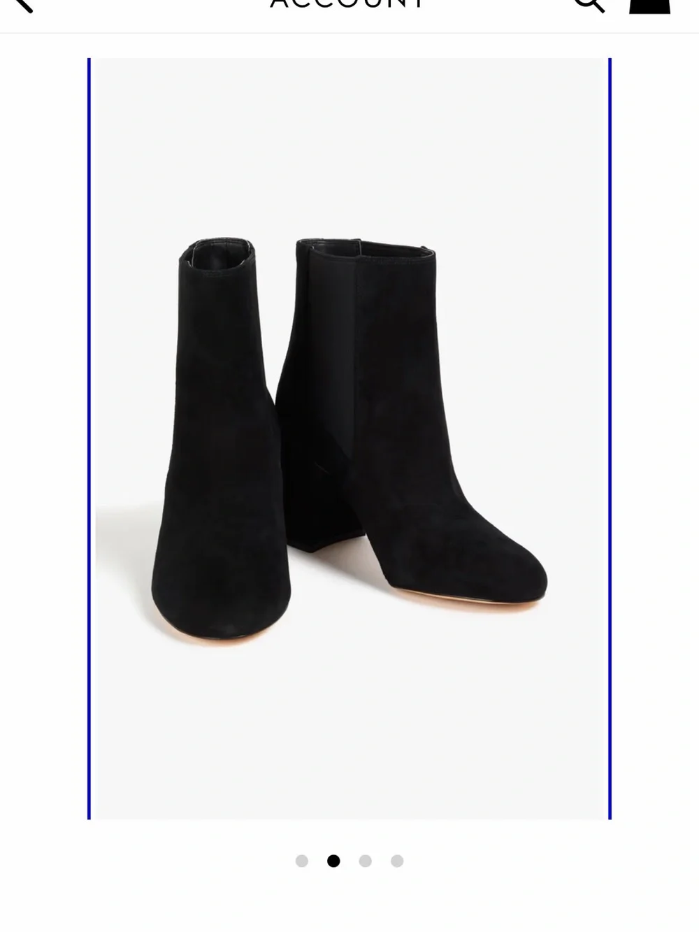 Stuart Weitzman Black Suede Ankle Booties with Block Heel